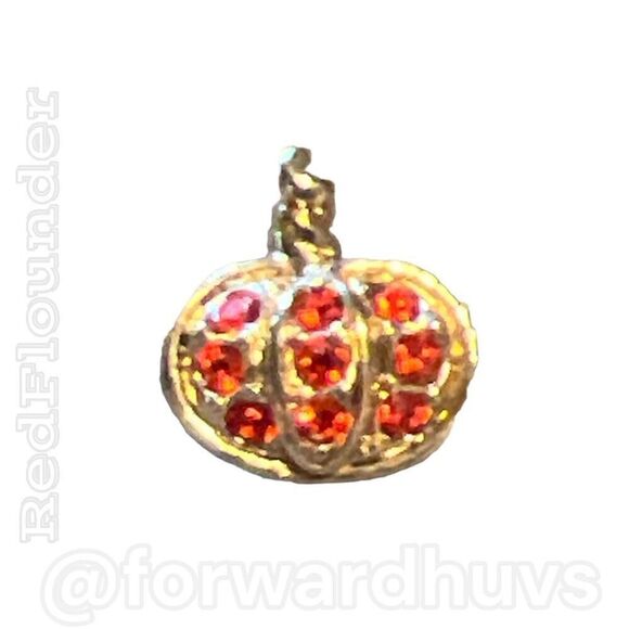 Avon Gold Tone Halloween Pumpkin Rhinestone Earrings EUC - Picture 4 of 10
